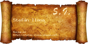 Stefán Ilona névjegykártya